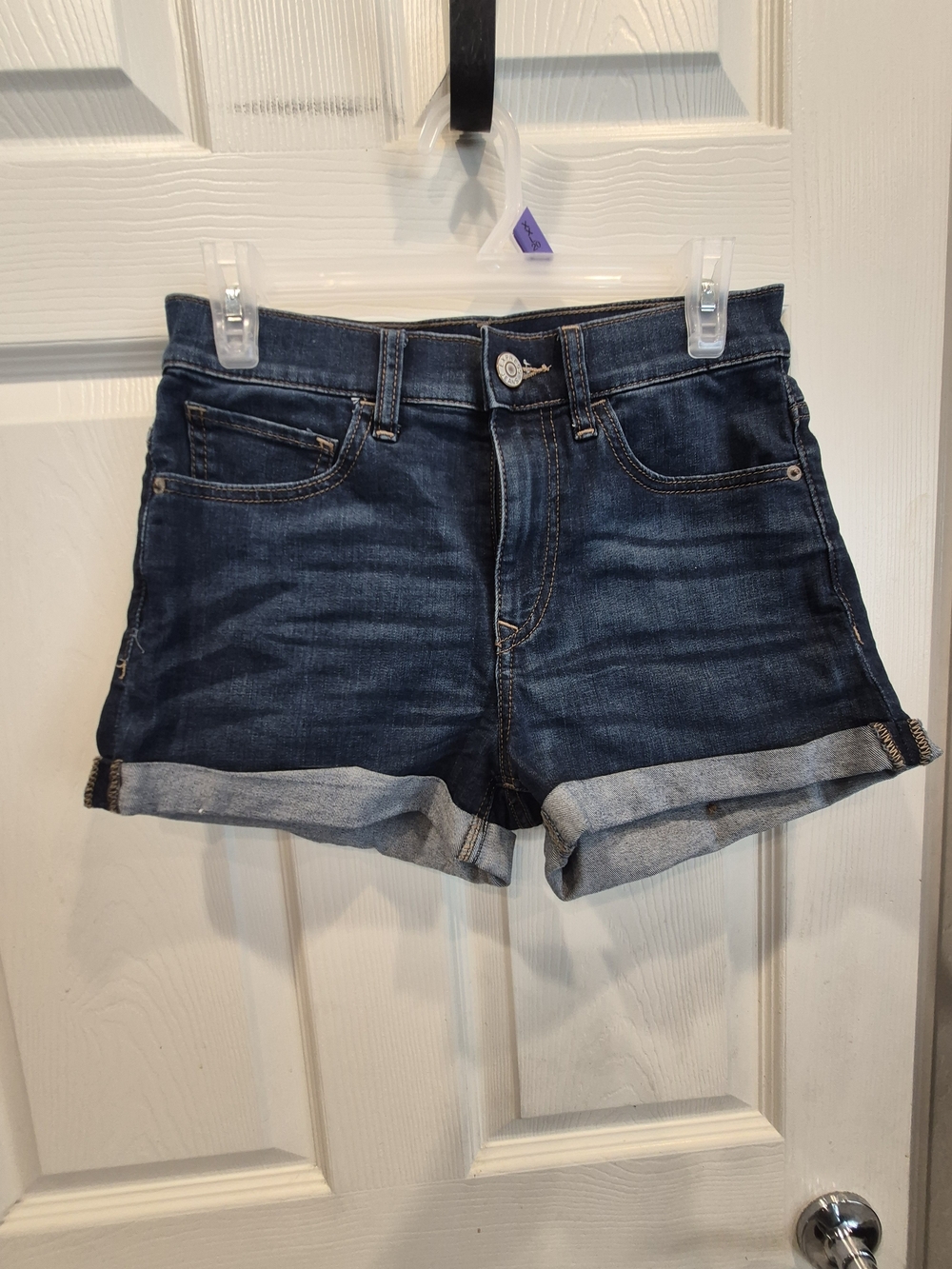 5/25 Dark Blue Denim Cuffed Women’s Shorts